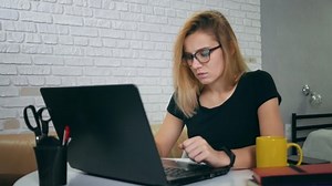 Angry Woman Typing On Laptop Computer Stock Footage Video (100% Royalty-free) 1042993222 | Shutterstock