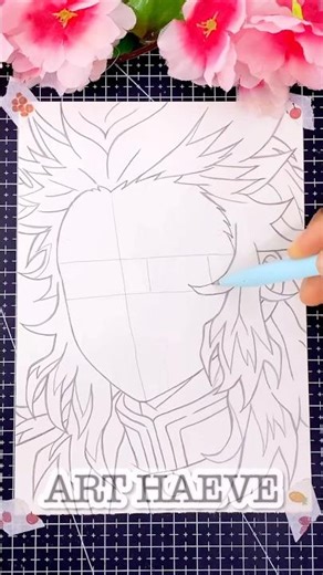 Rengoku face drawing✨ #shorts #drawinganime #rengoku #demonslayer #animeart