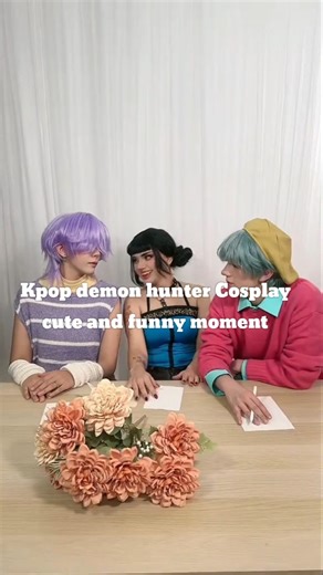 KPop Demon Hunters cute and funny moments 😂 #kpdh #kpop #kpopdemonhunters #cosplay #jinu #rumi