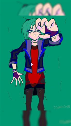 This is supposed to be Miku drowning in her pigtails #vocaloidfanart #hatsunemiku #speedpaint