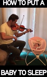 Helping a Baby Fall Asleep with Soft Violin Music