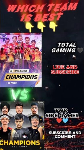 TOTAL GAMING 🖤 VS TWO SIDE GAMER ❤️🩵 || WHO WILL WIN || #shorts #viral #totalgaming #twosidegamers