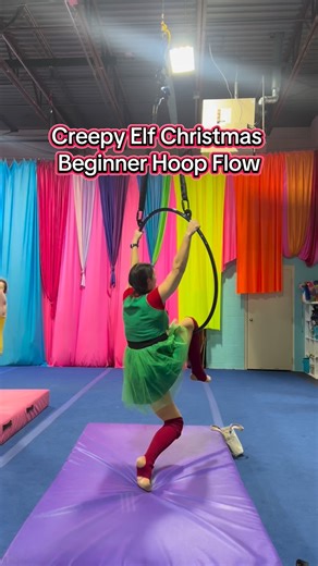 Angie on Instagram: "It’s a creepy christmas wonderland with @aerotique.columbus #creepychristmas #elfontheshelf #aerialflow #aerialdance #aerialhoop"