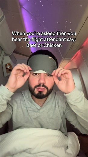 First Class Plane Meal Experience: Beef or Chicken?