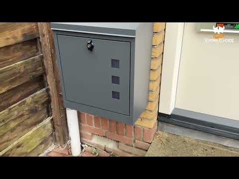 Wall Mounted Parcel Mailbox 43 x 24 x 52 cm | Steel Package Mailbox in Anthracite | Viking Choice