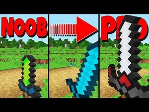 The Differences Between NOOB and PRO Weapons (Minecraft 1.13 Datapack)