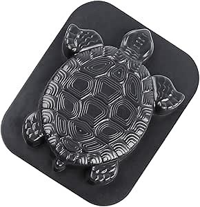 Stepping Stone Mold Turtle Shaped Concrete Cement Mould DIY Walk Maker Path Maker Mold for Garden Lawn Driveway Paving Paver Black