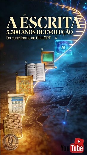 Do Cuneiforme ao ChatGPT: A Evolução da Escrita #Escrita #HistóriaDaEscrita #EvoluçãoDaEscrita
