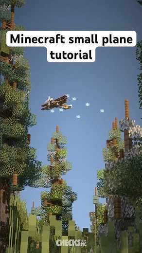 Minecraft small plane tutorial - layer by layer #minecraft #minecraftshorts #minecrafttutorial