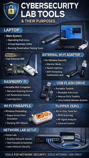 Cybersecurity Lab Tools and Their Uses.