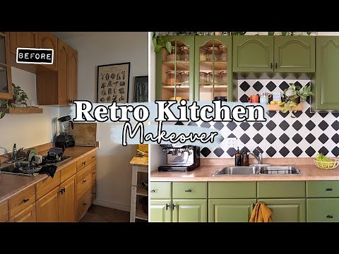 RETRO RENTAL KITCHEN MAKEOVER On A Budget!