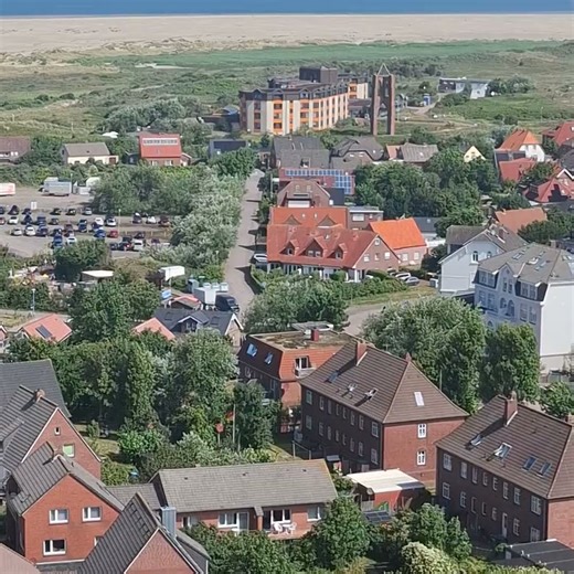 Panorama von Borkum, aufgenommen vom Neuen Leuchtturm 21.07.2025
