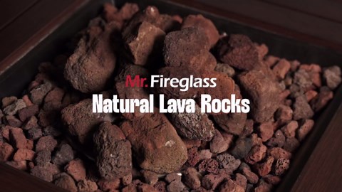 Mr. Fireglass Lava Rock Granules, 2.75"-5" Large Volcanic Lava Rock for for Fire Pits, Fire Bowls, Fire Table and Gas Log Sets, Decorative Landscaping, Indoor & Outdoor Fireplaces - 10 Pounds, Black