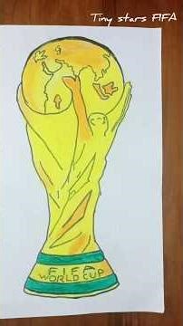 How to draw FIFA World Cup😍 #shortvideo#trending#drawing Tiny stars FIFA😍