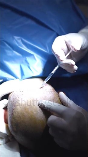 Hair Transplant Surgery Injection - Medical Stock Footage 4K