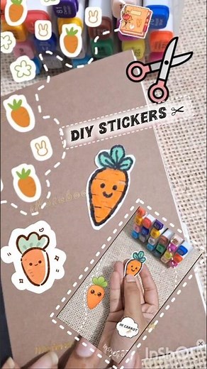 Diy aesthetic stickers ✨️#diy #diysticker #aestheticjournal #diyjournal