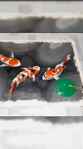How to Paint Koi Fish / Acrylic Painting Tutorial / Fish Painting