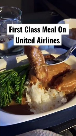 First Class Meal On United Airlines Polaris 777