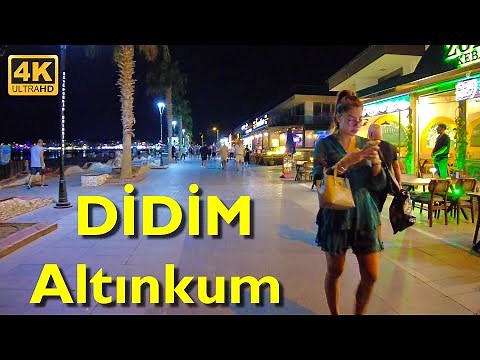 Didim Altinkum Night Walking Tour | 4K UHD Turkey 2025
