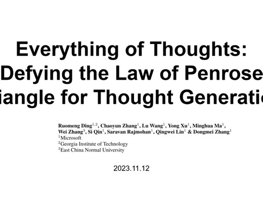 EVERYTHING OF THOUGHTS- DEFYING THE LAW OF PENROSE TRIANGLE FOR THOUGHT GENERATI