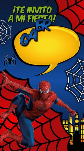 Invitación DIGITAL animada, Spiderman