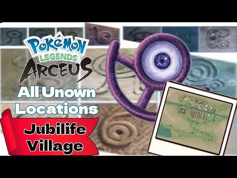 All Unown Locations (Jubilife Village) - Pokémon Legends: Arceus