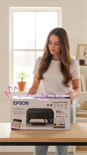 Epson EcoTank ET-1913 Wireless Color Supertank Printer with up to 3 Years of Ink, Refillable Tanks, Perfect for Home, 11 PPM, 100-Sheet Paper Tray – Black #labelprinter #instantphotoprinter #kodakprinter #shippinglabelprinter #aiprinter #dailytonerpad #handheldinkjetprinter #travelprinter #ministickerprinter #epoxytumblers