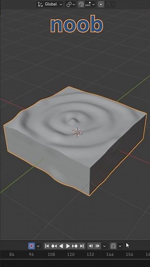 how to easily simulate simple waves in blender #blender #3dmodeling #tutorial #shorts