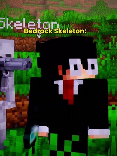 Minecraft Java vs Bedrock Skeleton Moment 💀