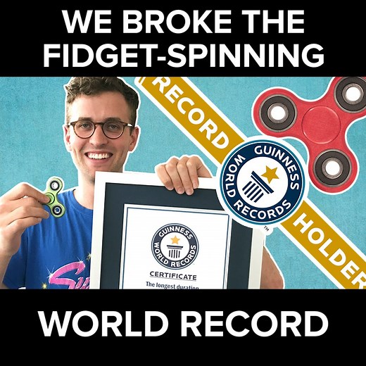 We set the Guinness World Records title for the longest duration of spinning a fidget spinner on the nose. | BuzzFeed Video