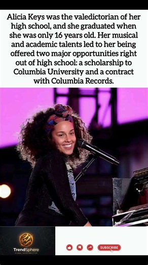 What would you choose at 16: Ivy League degree or a major record deal?" 🎓#AliciaKeys #PopCulture