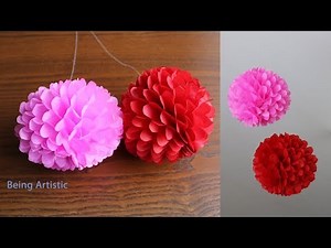 DIY - Hanging Paper Ball - Paper craft - Handmade