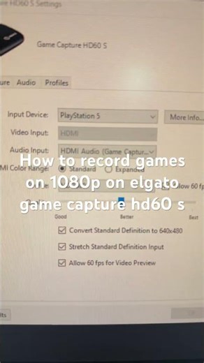 How to record games on 1080p on elgato game capture hd60 s