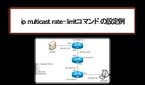 ip multicast rate-limitコマンドの設定例 | ネットワークのおべんきょしませんか？
