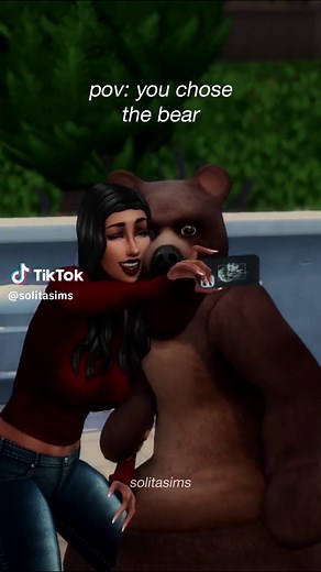 Bear Interaction in The Sims 4 with Solita || Simmer Fun - Grizzly Bear Fight