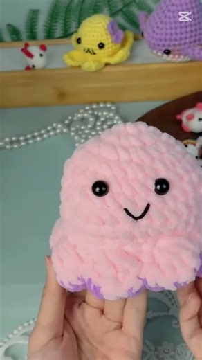 crochet reversible octopus 🐙 l cute amigurumi animal pattern l double face octopus easy to crochet ✨