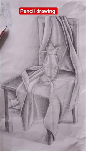 PENCIL DRAWING CAPTURING DRAPERY. #pencildrawing #shorts