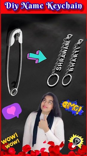 Diy Name Keychain for My Subscriber ❤️| How to make Personalized Keychain with safety pin#kateyegirl
