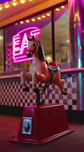 Neon Diner & Checkered Floor Glow - Retro VJ Loop