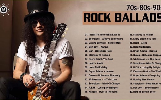 最经典的摇滚民谣（Rock Ballads）经典大全集