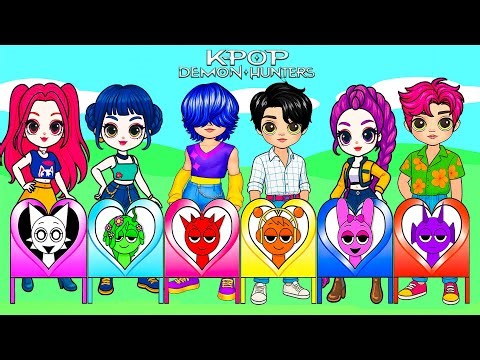 Kpop Demon Hunters Princess Get Spunki Incredibox Fashion Makeovers | DIY Fashion Paper Dolls