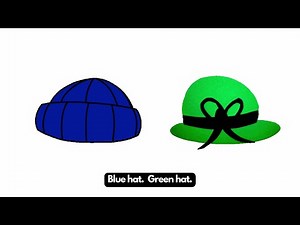 Blue Hat. Green Hat." - A Fun Book of Colors and Animals for Kids! #vocabulary