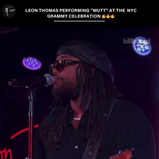 Leon Thomas performing "Mutt" at the NYC Grammy Celebration