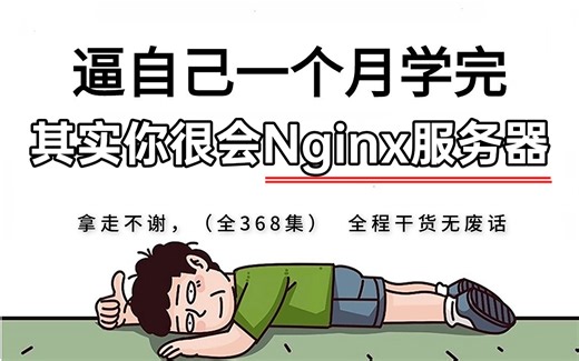 【全368集】强推！2024最细自学Nginx服务器全套教程，技术猛涨！！别再走弯路了，逼自己一个月学完，从0基础小白到大神只要这套就够了！