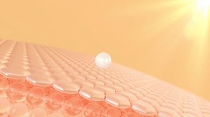 UV-protected 3D animation of skin cells. The serum is absorbed via the skin and reduces sagging skin cells. lighting moisturizer Dark skin tone gave way to bright.