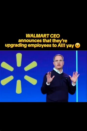 Walmart CEO Doug McMillon just put 1.6 million American workers on notice. ​From the warehouses to the checkout lines, Walmart is officially upgrading human roles to AI. We aren't just talking about kiosks; we’re talking about AI inventory tracking, automated logistics, and self-driving freight trucks.​The system is pivotng to an economy that doesn't need people to function. As the video says: AI doesn't shop. If the largest private employer in the U.S. replaces the working class with code, who 