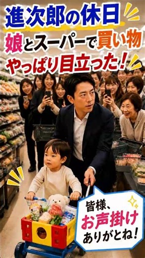 ㊗️12万再生【防衛大臣の休日】チャリで娘とスーパーへ！想定内の展開？