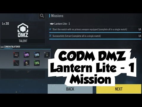 CODM DMZ Lanter Lite - 1 Mission Complete