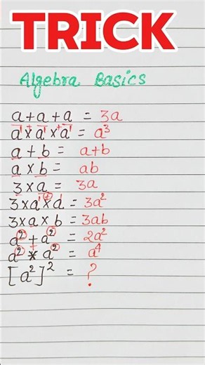🧠 Algebra Basics Formula Mistakes ❌ Correct Trick ✅ #maths#mathstricks #viral