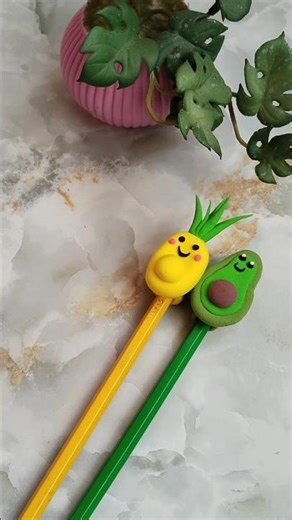 Amazing Clay Craft Idea 🍍🥑. #foryou #diy #clay #shorts